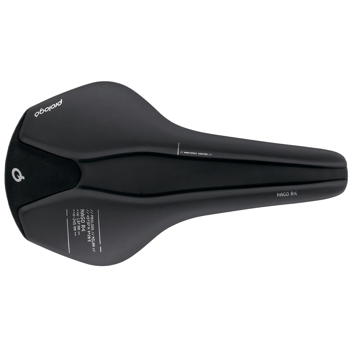 Sella PROLOGO NAGO R4 Binari in carbonio larghezza 137mm Nera