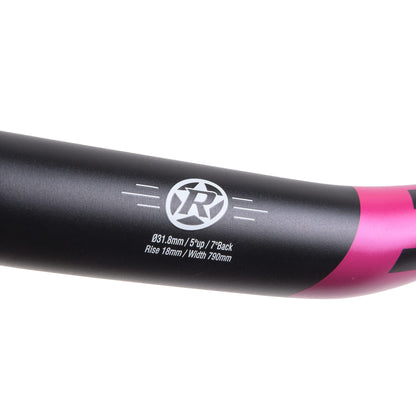 Manubrio REVERSE COMPONENTS BASE Rise 18mm 790mm Nero/Rosa