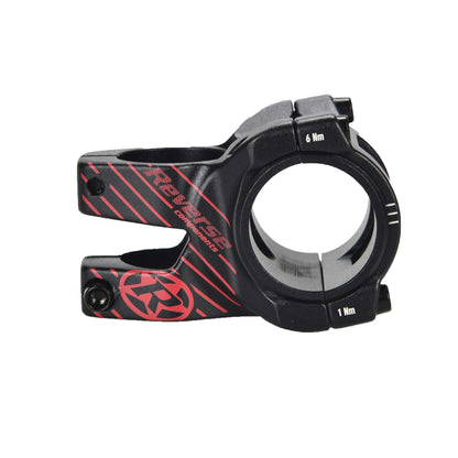 Attacco manubrio REVERSE COMPONENTS BLACK ONE D-2 Nero/Rosso