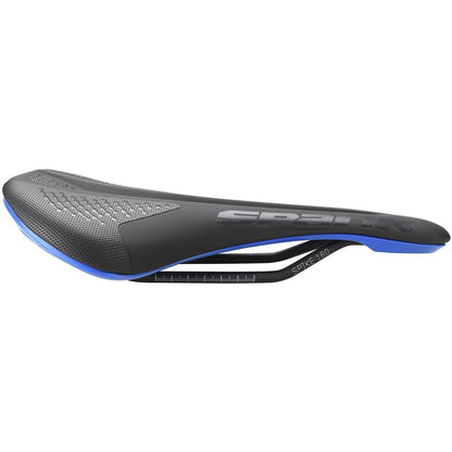 Sella SPANK SPIKE 160 Cuoio Tubolari Cromo Nero/Blu