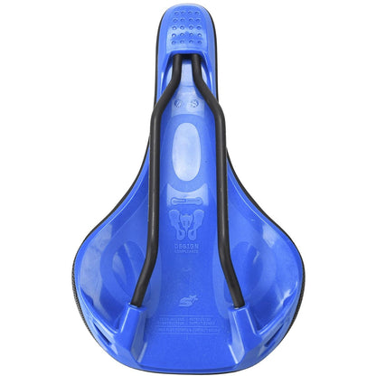 Sella SPANK SPIKE 160 Cuoio Tubolari Cromo Nero/Blu