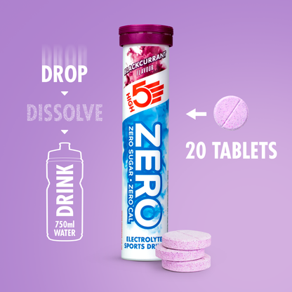 Pastiglie di Idratazione Elettroliti HIGH5 ZERO (x20) Ribes Nero