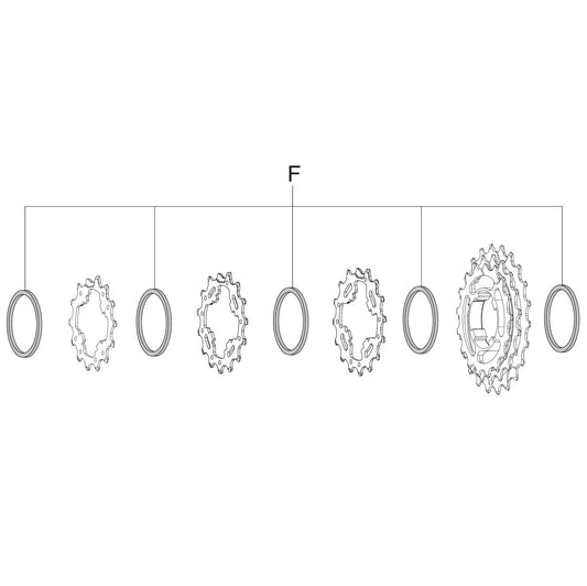 Distanziale cassetta 12V CAMPAGNOLO 2mm (SCATOLA DI 5)