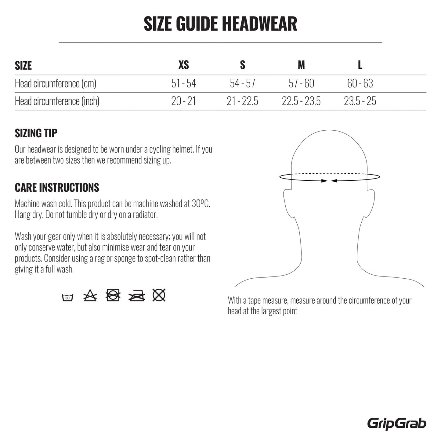 GRIPGRAB THERMO Berretto per casco nero