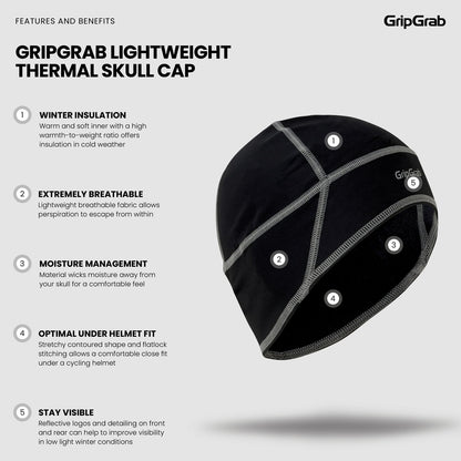 Berretto Sottocasco GRIPGRAB THERMO Nero