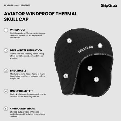 Berretto GRIPGRAB AVIATOR DEEPWINTER Nero