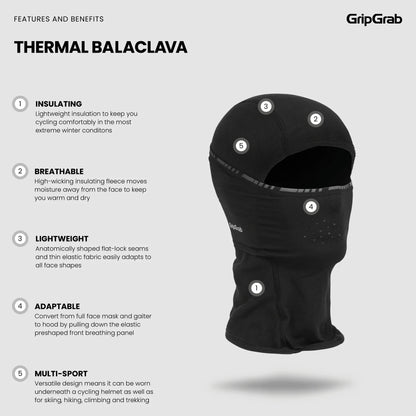 Passamontagna GRIPGRAB THERMO WINTER Nero