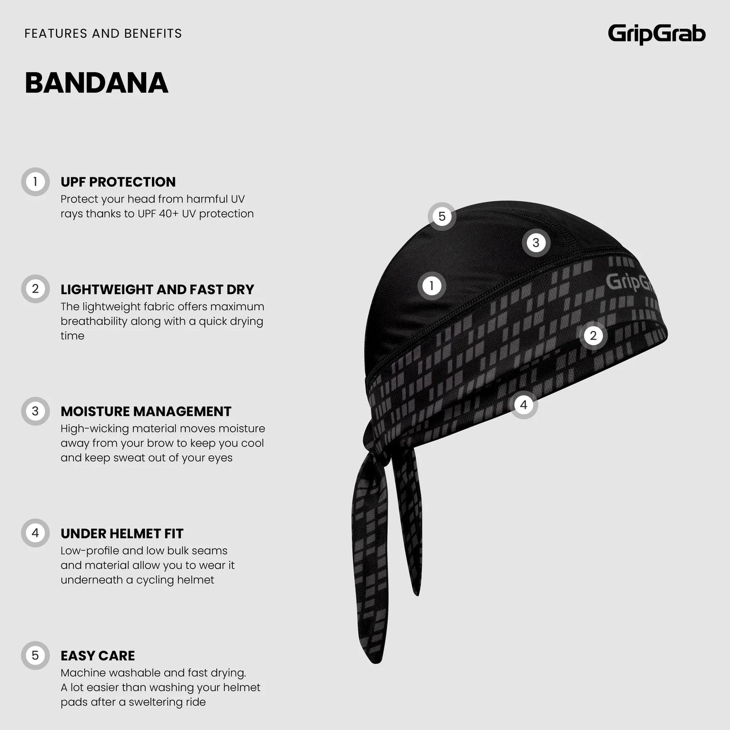 Bandana GRIPGRAB nera