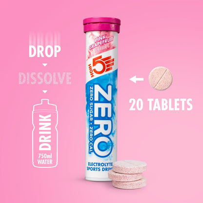 Pastiglie di Idratazione Elettroliti HIGH5 ZERO (x20) Pompelmo