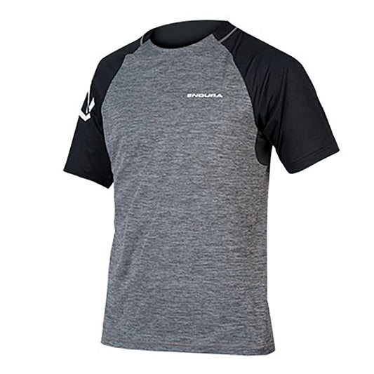 Maillot ENDURA SINGLETRACK Manches Courtes Gris