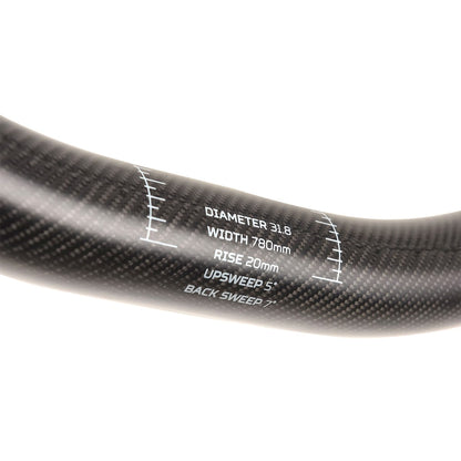 Manubrio HOPE CARBON Rise 20 mm 31,8/800 mm