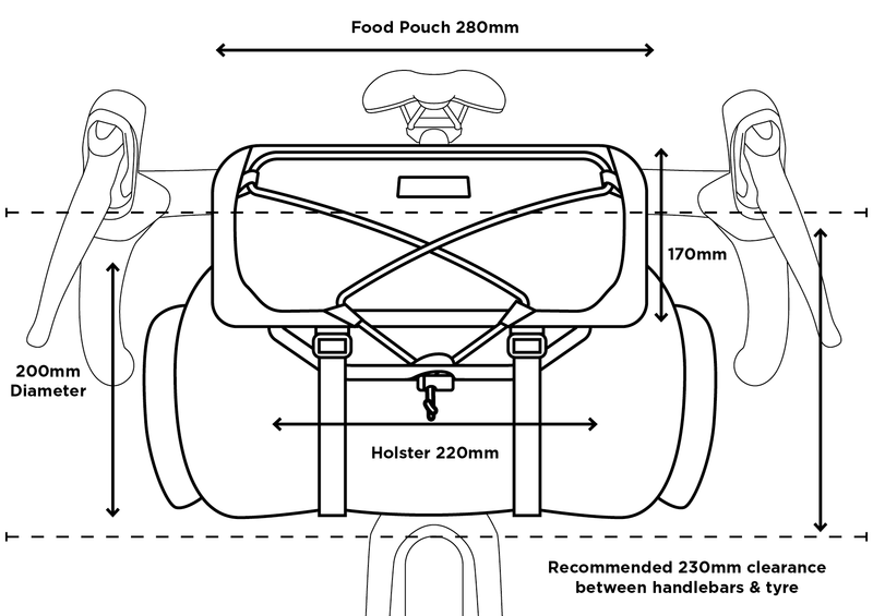 Borsa da manubrio RESTRAP BAR BAG HOLSTER + DRY BAG + FOOD POUCH 17L Arancione