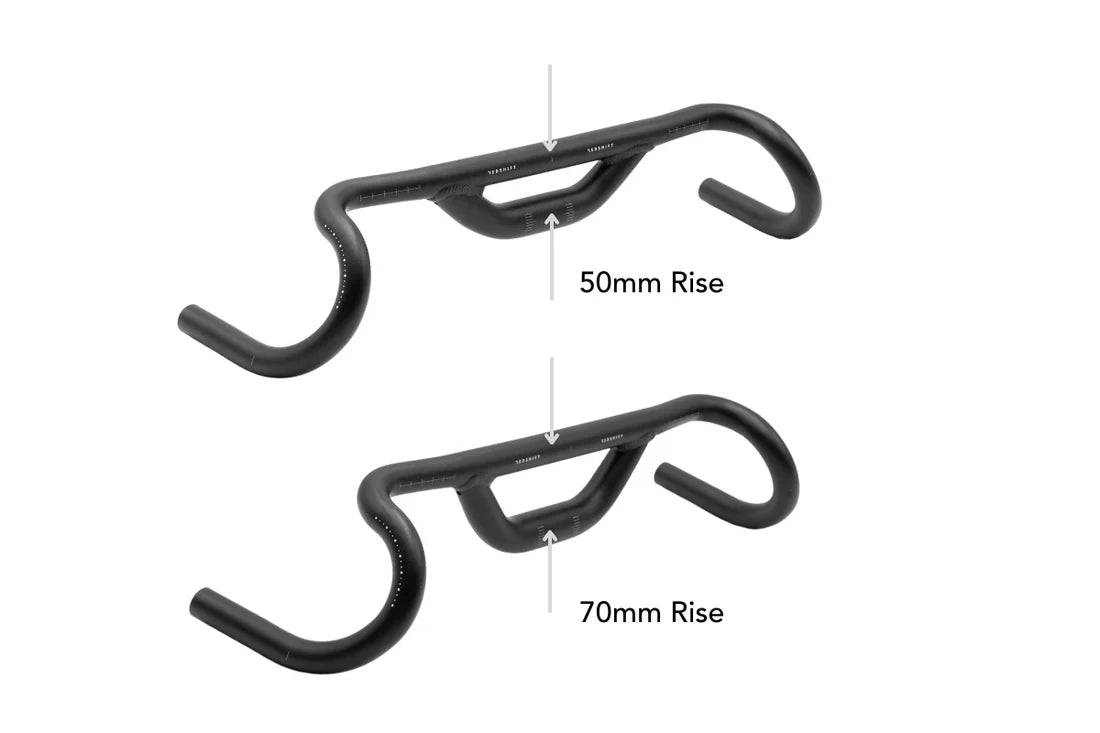Manubrio Gravel REDSHIFT Top Shelf con inclinazione di 10° e rialzo di 70 mm