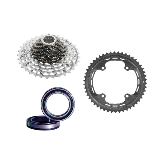 Kit cassetta in titanio / corona in carbonio / cuscinetti ceramici USB CAMPAGNOLO ULTRA – foto principale su sfondo bianco