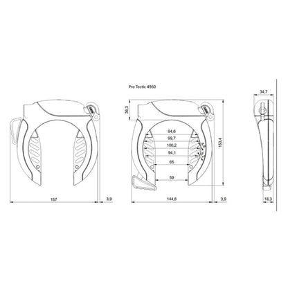 Lucchetto da Telaio ABUS PRO TECTIC R 4960 NR