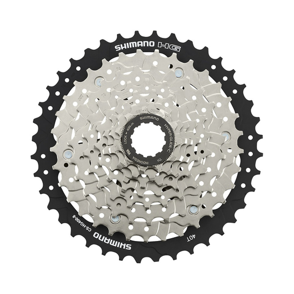 Cassetta 8 velocità SHIMANO HG400 – foto principale su sfondo bianco