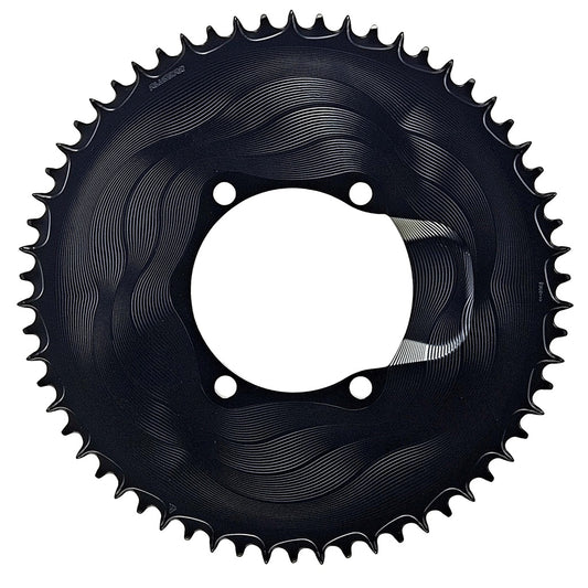 Piatto Mono 12V ALUGEAR AERO 110 BCD per Shimano Nero