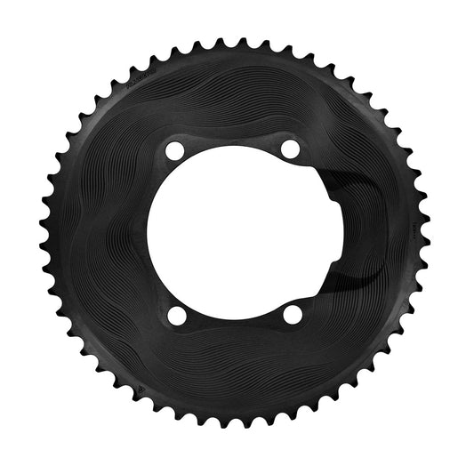 Piatto Esterno 12V ALUGEAR AERO 110 BCD per Shimano Nero