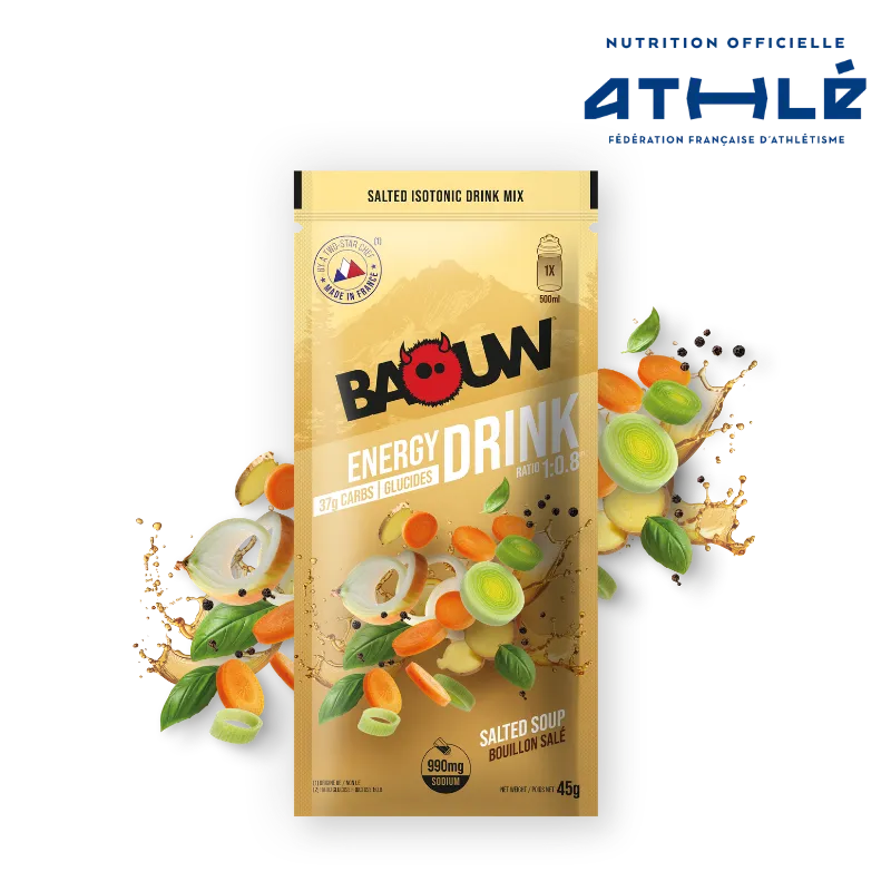 Bevanda energetica BAOUW ISOTONIC al gusto brodo salato 45 g