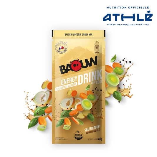 Bevanda energetica BAOUW ISOTONIC al gusto brodo salato 45 g