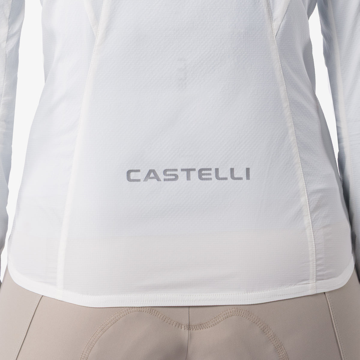 Giacca CASTELLI Transition Air da donna avorio – dettaglio della zip