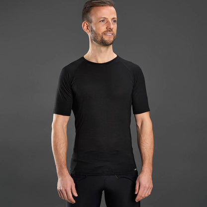 Maglia intima a maniche corte GRIPGRAB MERINO BLEND THERMAL nera