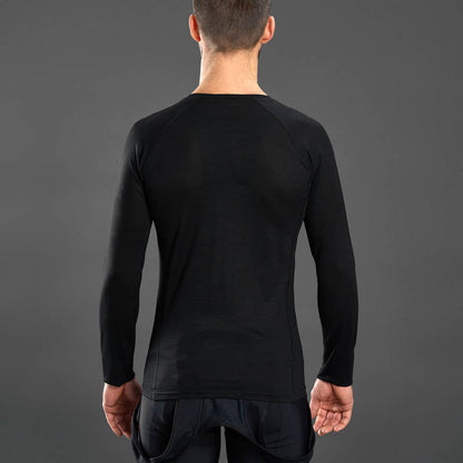 Maglia intima a maniche lunghe GRIPGRAB MERINO BLEND THERMAL nera