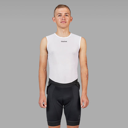 Maglia intima senza maniche GRIPGRAB IN RETE ULTRALEGGERA bianca