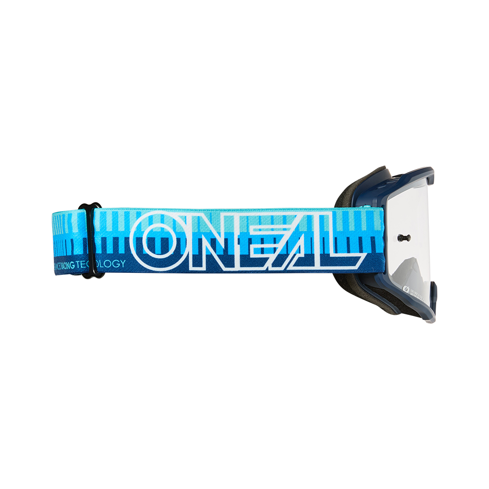 O'NEAL B-10 Maschera a strisce blu con schermo trasparente