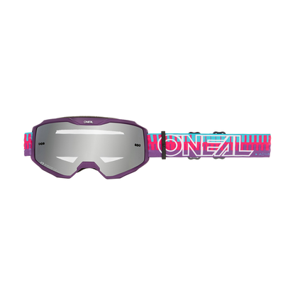 Mascherino O'NEAL B-10 STRIPED Junior Rosa Lente Silver Mirror
