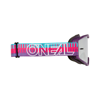 Mascherino O'NEAL B-10 STRIPED Junior Rosa Lente Silver Mirror
