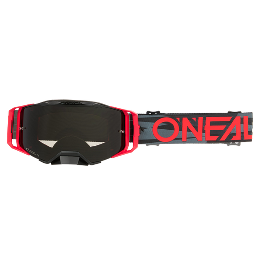 O'NEAL B-33 Maschera ICTUS Nero/Rosso Schermo grigio