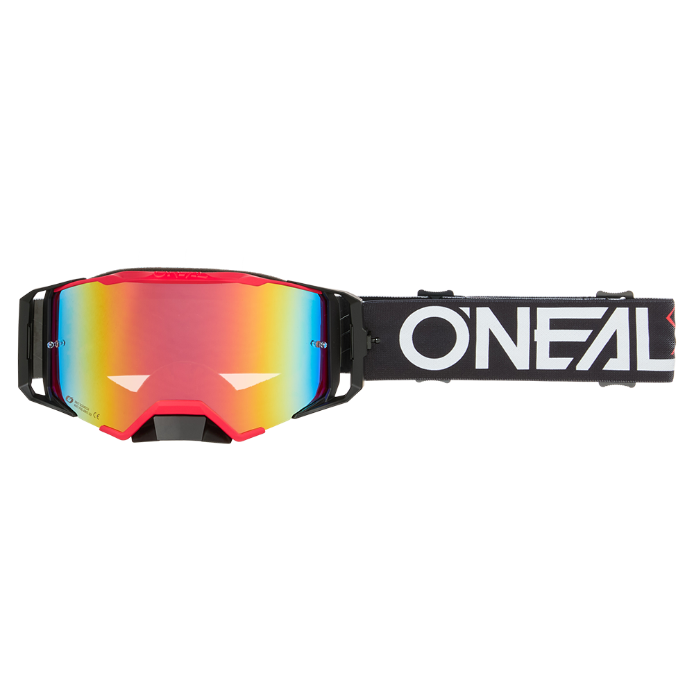 O'NEAL B-33 Maschera HEXA Nero/Rosso Occhiale Rosso Radium