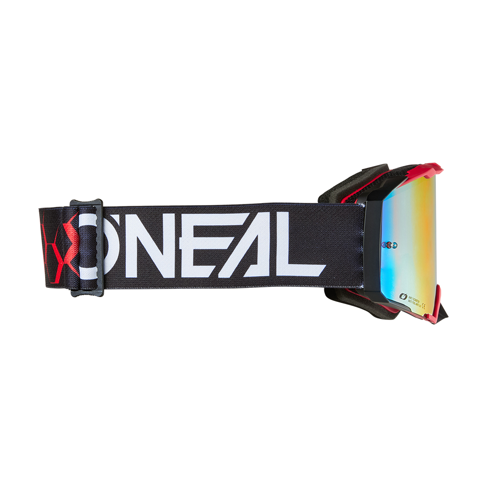 O'NEAL B-33 Maschera HEXA Nero/Rosso Occhiale Rosso Radium