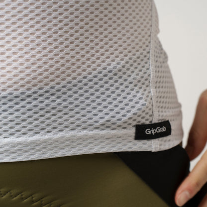 Maglia intima senza maniche da donna GRIPGRAB IN RETE ULTRALEGGERA bianca
