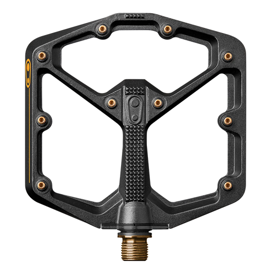 CRANKBROTHERS STAMP 11 Pedali piatti grandi neri/oro