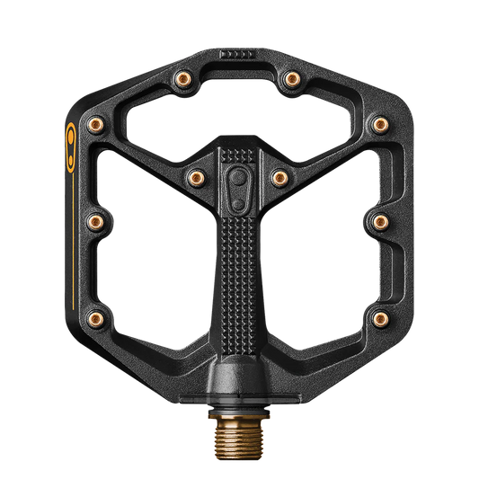 CRANKBROTHERS STAMP 11 Pedali piatti piccoli neri/oro