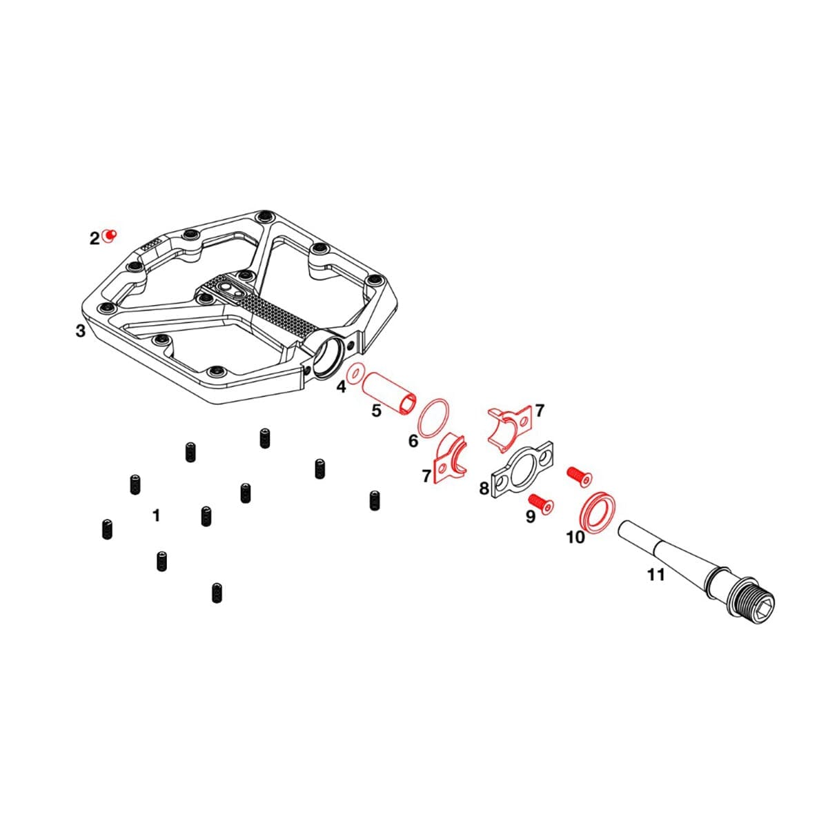 Kit di ricondizionamento per pedali CRANKBROTHERS STAMP 7/11 #16273