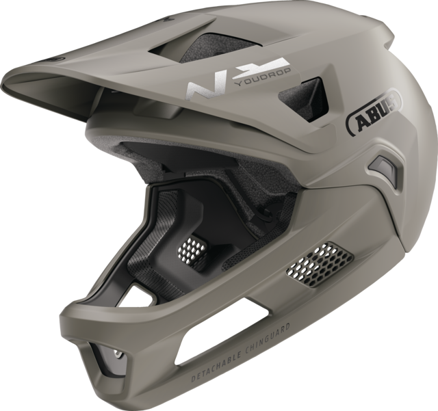 Casco MTB ABUS YOUDROP FF Junior Dust Grigio