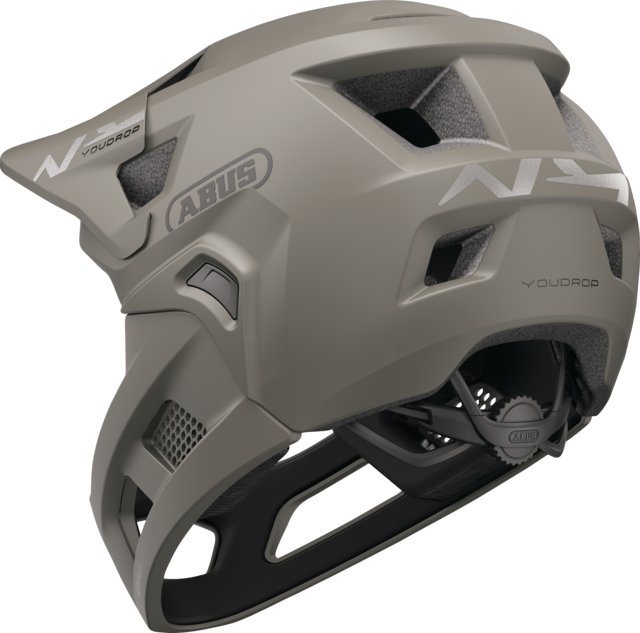 Casco MTB ABUS YOUDROP FF Junior Dust Grigio