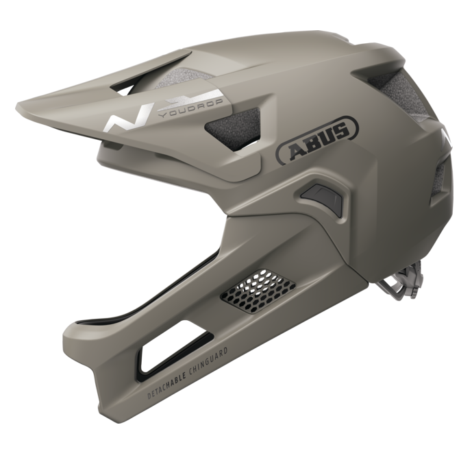 Casco MTB ABUS YOUDROP FF Junior Dust Grigio