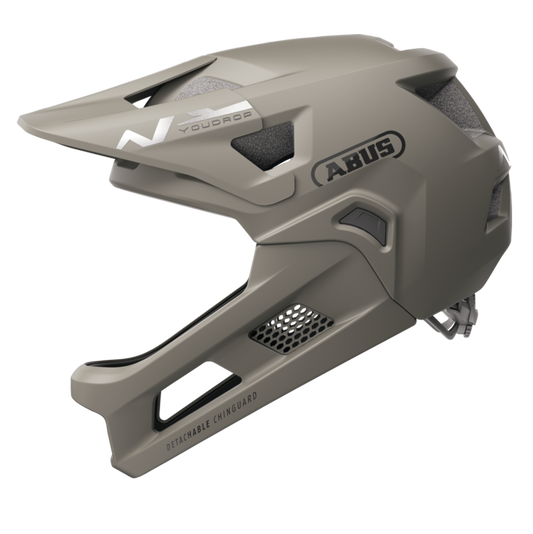 Casco MTB ABUS YOUDROP FF Junior Dust Grigio