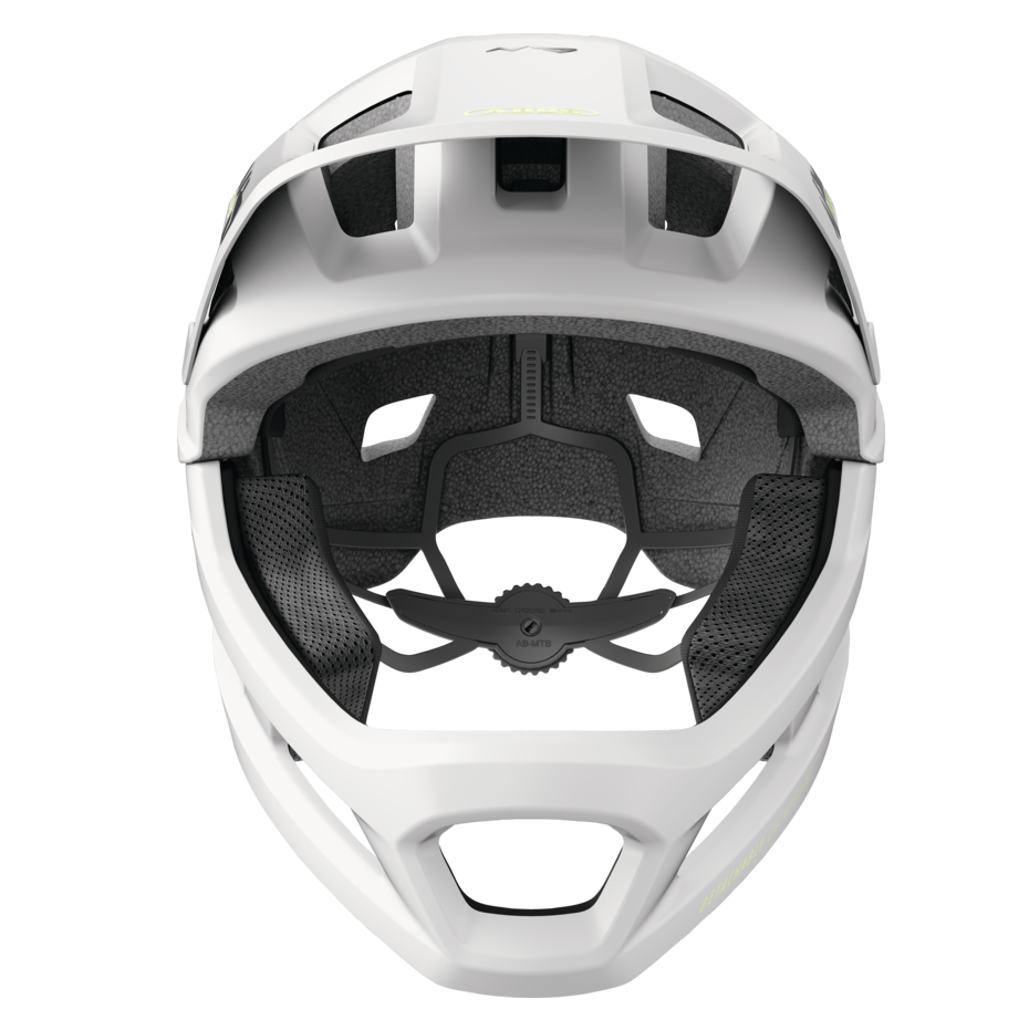 Casco MTB ABUS YOUDROP FF Junior Lemon Bianco