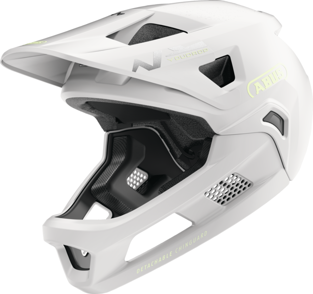 Casco MTB ABUS YOUDROP FF Junior Lemon Bianco