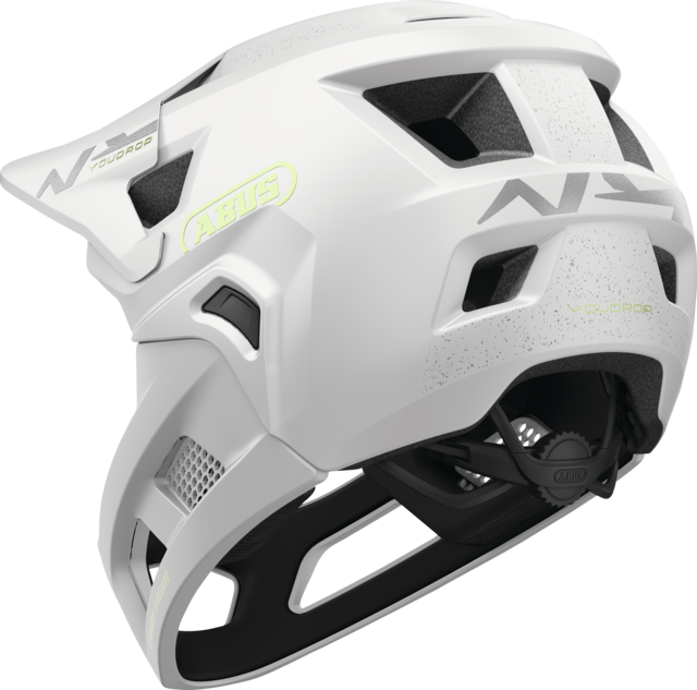 Casco MTB ABUS YOUDROP FF Junior Lemon Bianco