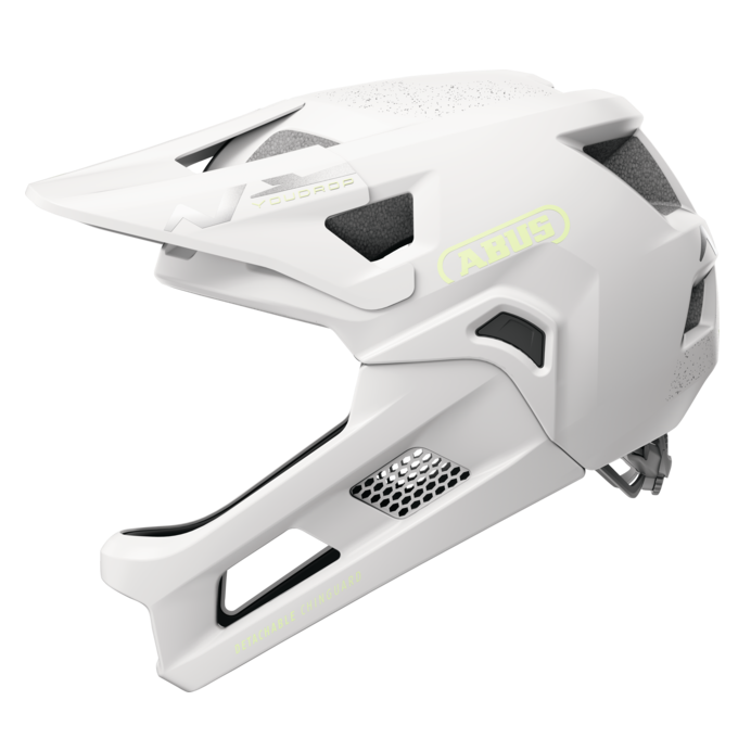 Casco MTB ABUS YOUDROP FF Junior Lemon Bianco