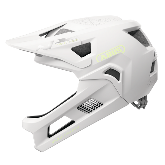 Casco MTB ABUS YOUDROP FF Junior Lemon Bianco