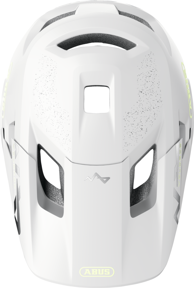 Casco MTB ABUS YOUDROP FF Junior Lemon Bianco