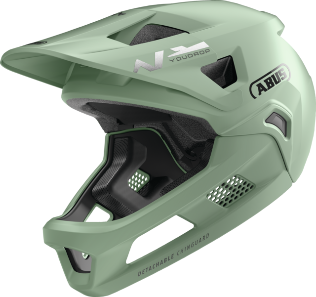 Casco MTB ABUS YOUDROP FF Junior Mist Verde