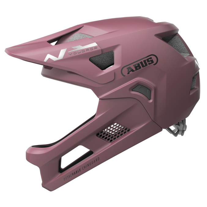 Casco MTB ABUS YOUDROP FF Junior Blush Rosso
